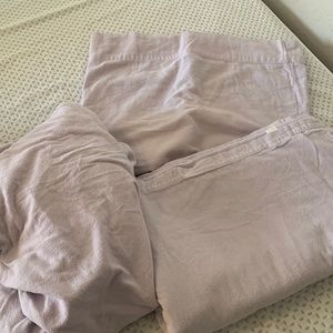 Lavender flannel twin sheet set